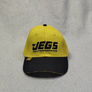 JEGS‎ High Performance Hat Cap Strap Back One Size Yellow Black Adjustable Mens